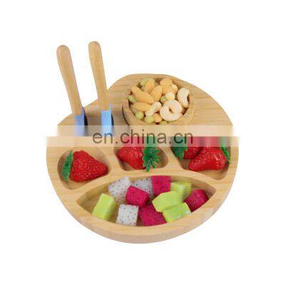 Eco-friendly Tableware Bamboo Baby Bowl Bowl Feeding Plate With Silicone Suction And Spoon photo-5