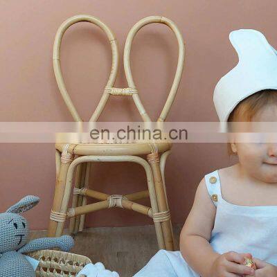 Hot Sale Funnu bunny Rattan kids chair indoor furniture kids wicker armchair Vietnam Manufacturer Cheap Wholesale