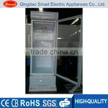 Small appliance display upright showcase refrigerator