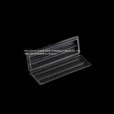 transparent PET plastic blister trays double blisters packaging stock containers plastic clamshells