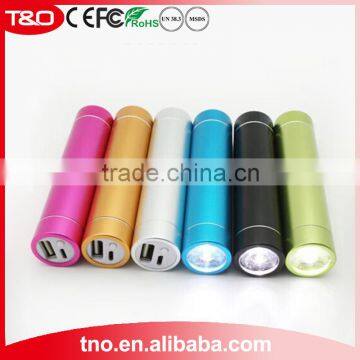 2600mAh Portable power bank with Led travel charger