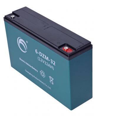 6-DZM-32B 12V 32AH 6PCS Per Carton 72V Moped Sealed VRLA Gel Electric Bike Sealed AGM Lead-Acid Storage Battery For Tricycle