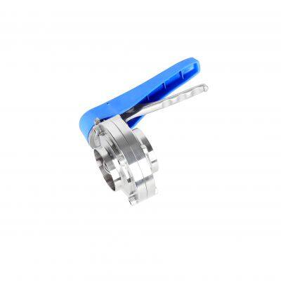 SS304 Multi-Position Sanitary Stainless Steel Butterfly Valve