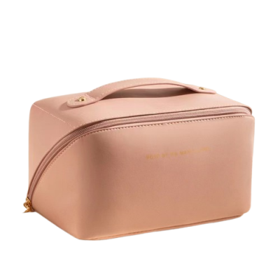 Custom Makeup Bag Portable PU Leather Waterproof Toiletry Pouch Travel Make up Bag Multifunctional Brush Cosmetic Bag for Women