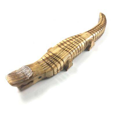 Wooden Crafts Dinosaur Crocodile Small Animals photo-2