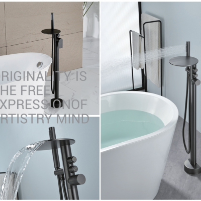 Elegant       fashionable        flexible modeling Floor mounted bathtub mixer