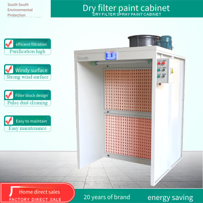 Dual-station Dry Paint Spraying Booth, Paint Mist Trapping and Purification Device, Direct Supply of Dust Removal and Filtration Cabinet for Industrial Spraying Line