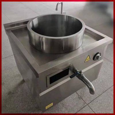 Deru Luxury 15kw Integrated Soup Stove, Electric Cooking Range for Canteen Kitchen, 700 Large Pot Stove for Beef and Mutton Soup photo-3