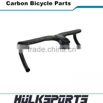 Hot Sale Riser Bar With Stem Inter Cable 400/420/440mm Road Bike Carbon Handlebar Matte Carbon Bicycle Parts photo-2