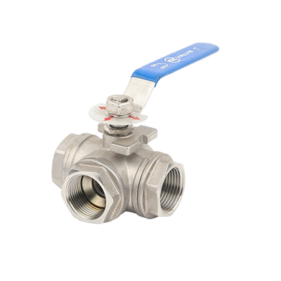 Stainless Steel 304 316 Three-way BSP NPT Female Threaded Ball Valve T Type/ L Type photo-2