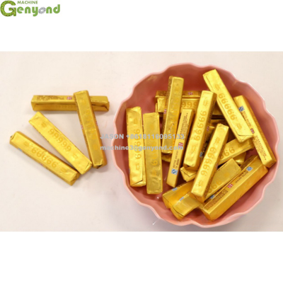 Genyond Aluminium Foil Fold Envelope Packaging Chocolate Bar Automatic Food Wrapping Machine