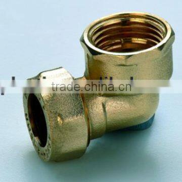 Hight quality copper pipe fittings brass female elbow for copper pipe