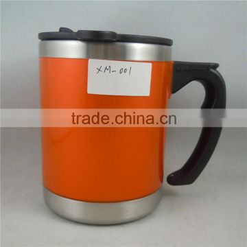 Large-caliber Concise China Made Travel Mug With Handle