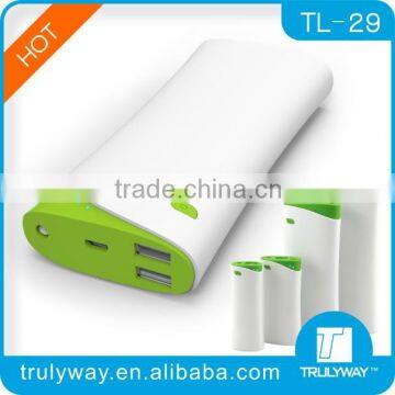 bamboo shape with 5 li-ion battery 13000mAh mobile power bank