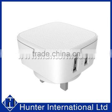 Portable Square Shaped Dual USB Mains Charger