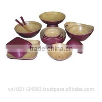 bamboo salad holding bowl