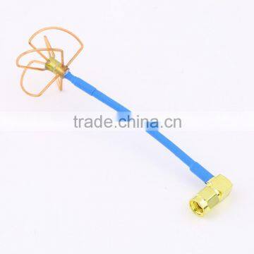 5.8G 4 Blade Clover Receiving antenna L-shape Inner hole Connector Audio Video FPV