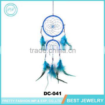 Indian Decorative Fashion Jewelry Handwoven Charm Feather Dream Catcher For Gifts