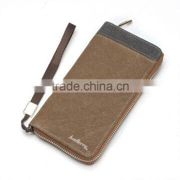 Lastest Fashion New High Quality Zipper Canvas Purse Large Wallet Canvas photo-3