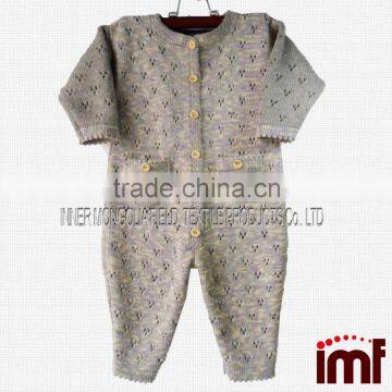 Lace Pattern Cashmere Baby Romper