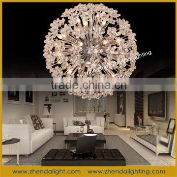 Lucky ball &spherical shade crystal pendant lighting lamp&ball pendant chandelier light for hotel and villa