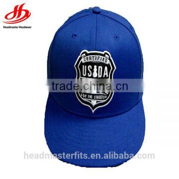 Wholesale 100%acrylic 3D embroidery royal blue snapback cap