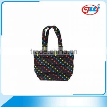 Colorful design canvas material shopping handbag for women