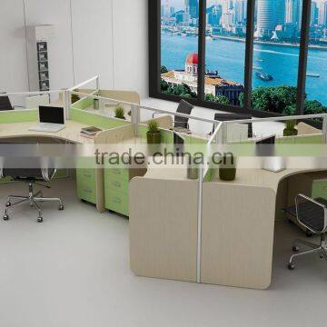 Good quality office Y-Shaped workstation partition for 6 person (SZ-WSB418)