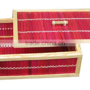 wooden frame bamboo box