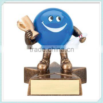 Resin sport cup trophy bowling award
