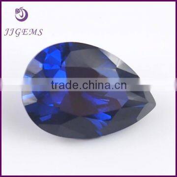 synthetic glamour blue pear loose cz