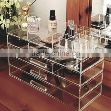 New Acrylic Clear Cosmetic Organizer Case Makeup Storage Box Holder Cabinet