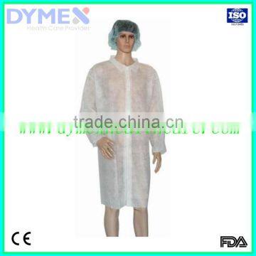 Dymex High Quality Disposable Lab Coats with Elastic Cuff