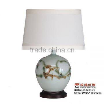 aqua decorative porcelain lamp for room