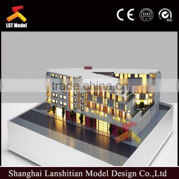 commercial center building model with light for each floor