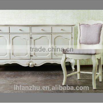 French provincial furniture of sideboard cabinet chest with four doors four drawers