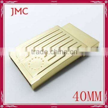 Gold Plate Military Web Belt Buckle With Emblem photo-3