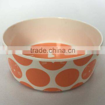 Fashion design round melamine dog feed bowl