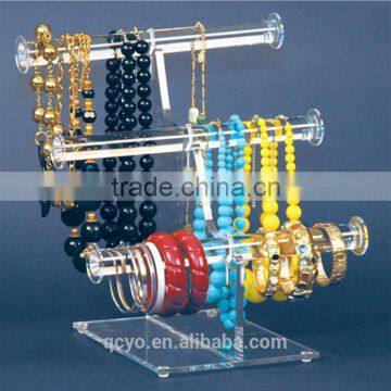 QCY-NEC-17 high quality customized acrylic necklace display