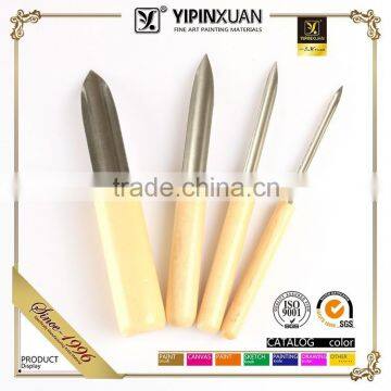 4pcs Wooden Handle Artist Clay Pottery Tools