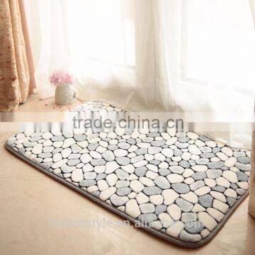 Cobblestone Paver Mats Memory Foam Rugs Bathroom Mat Washable Sets photo-2