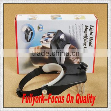 Light Head Magnifying Glass Hands Free Head Magnifier Lens With Adjustable Light