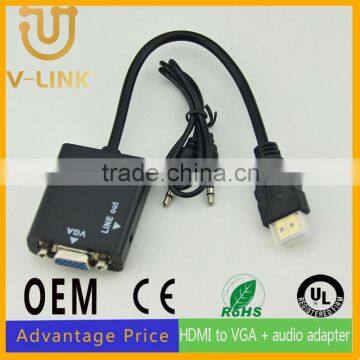 Customization gold plated hdmi to vga wall plate converter for tv