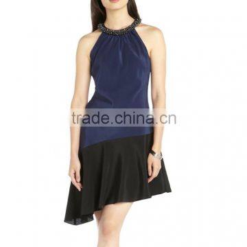 Guangzhou Garment Factory in Vietnam Ladies Designer Denim Dresses Women Jeans Tight Sexy Dress Strapless Dress photo-6