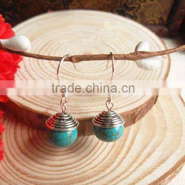 Beads earring gemstone turquoise beads earring jewelry