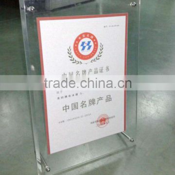 High quality transparent A4 acrylic poster frame with screw