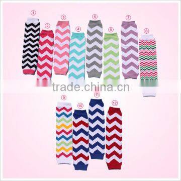 lovely fabric Wholesale toddler infants chevron leg warmer baby