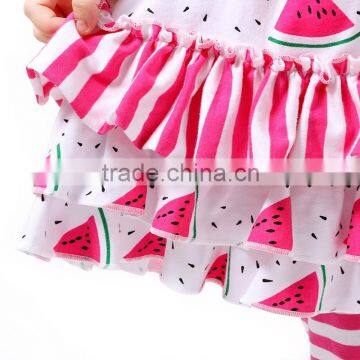 Beautiful Children Multi-colors Ruffle Watermelon Print Persnickety Clothing Set Girls Boutique Tops photo-4