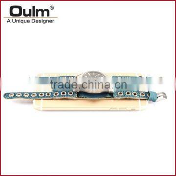 2015 Oulm Large Wristwatches, Fashion Denim Jewelry Watch, Quartz Watch Made in China photo-4