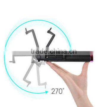 2015 foldable selfie stick bluetooth pocket selfie stick with mirror